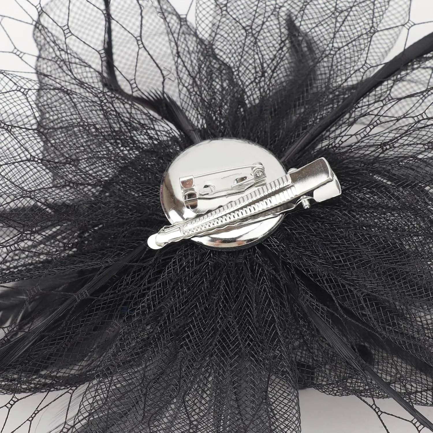 DRESHOW Fascinators Hat Feather Headband Women's Fascinators Tea Party Headwear with Clip Flower Head Band for Girls & Women