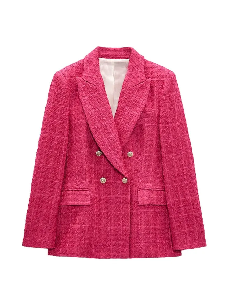 DressBetty - Double Breasted Textures Green Blazer