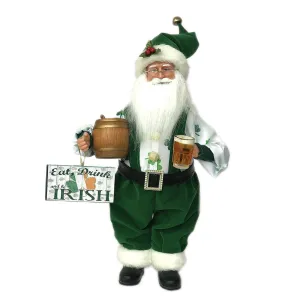 Eat, Drink & Be Irish - 15" Santa