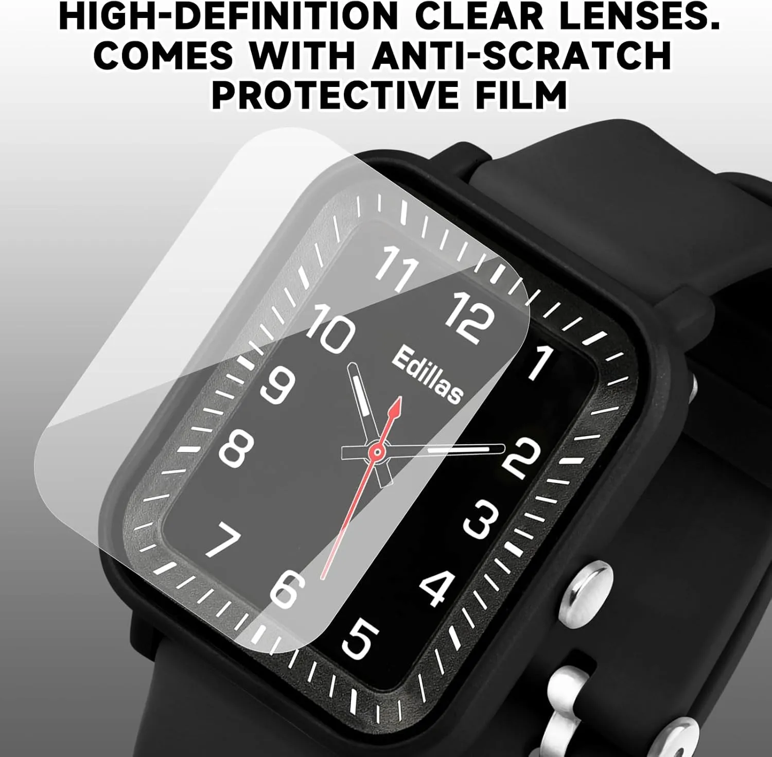 Edillas Kids Watch Analog for Girls Boys, 50M Waterproof Children Quartz SquareWristwatches for Kids, Students with Soft Silicone Strap, Easy to Read Learn time Presents