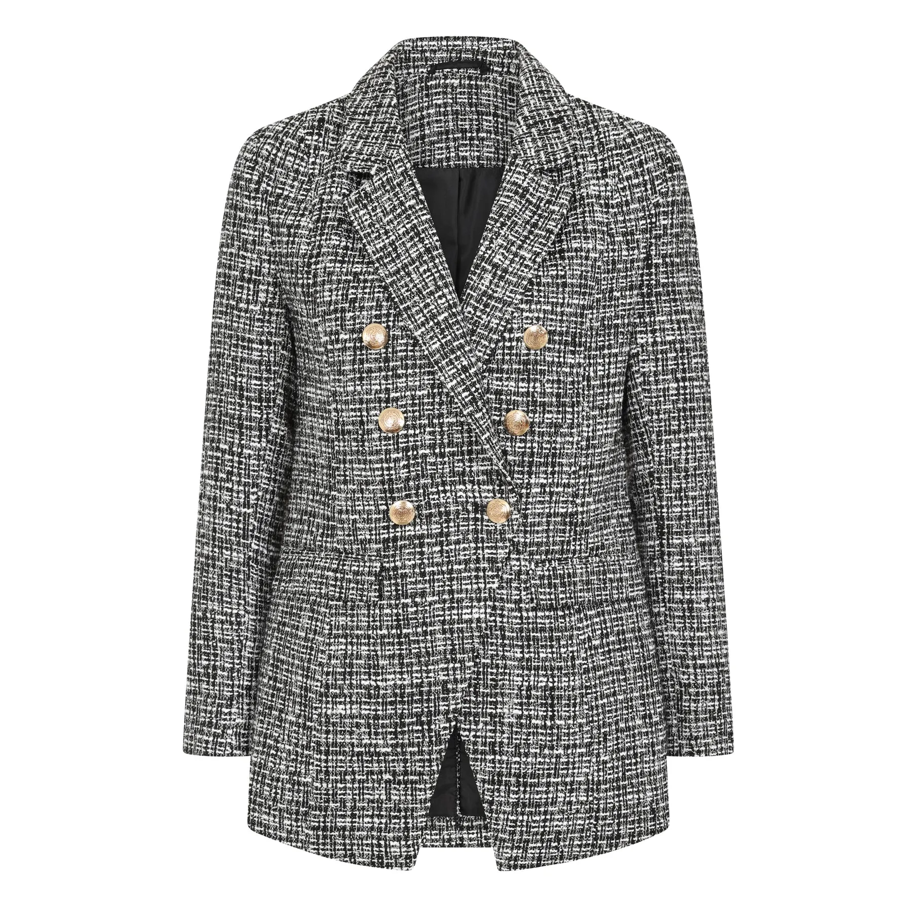 EMRECO Double Breasted Boucle Blazer