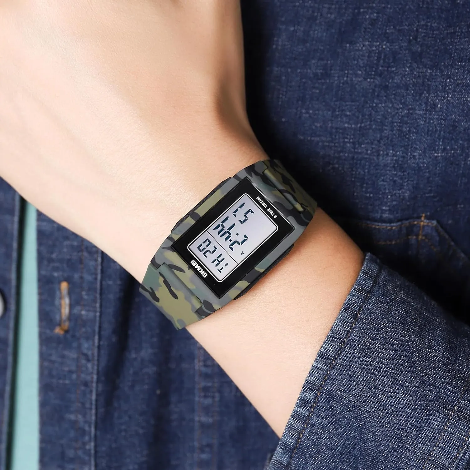 FANMIS Men's Fashion Minimalist Digital Quartz Watches Business Ultra-Thin Wristwatch Military Sports Watch Waterproof for Unisex Casual Outdoor Watch