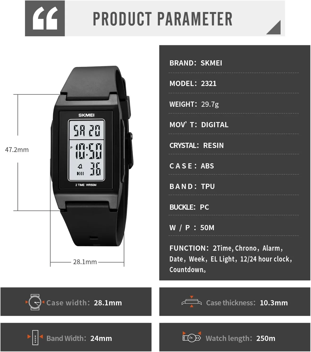 FANMIS Men's Fashion Minimalist Digital Quartz Watches Business Ultra-Thin Wristwatch Military Sports Watch Waterproof for Unisex Casual Outdoor Watch