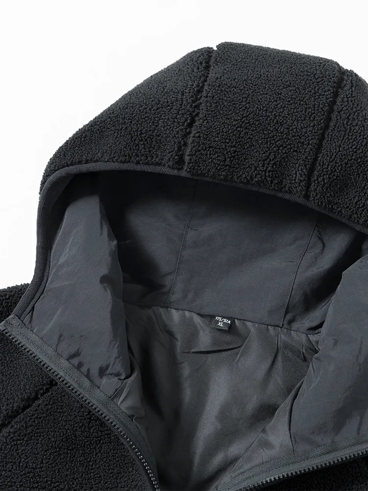 Fashion Letter Embroidery Hooded Fleece Jacket / Oversized Clothes - SF0867