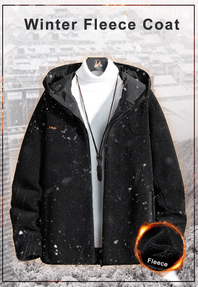 Fashion Letter Embroidery Hooded Fleece Jacket / Oversized Clothes - SF0867