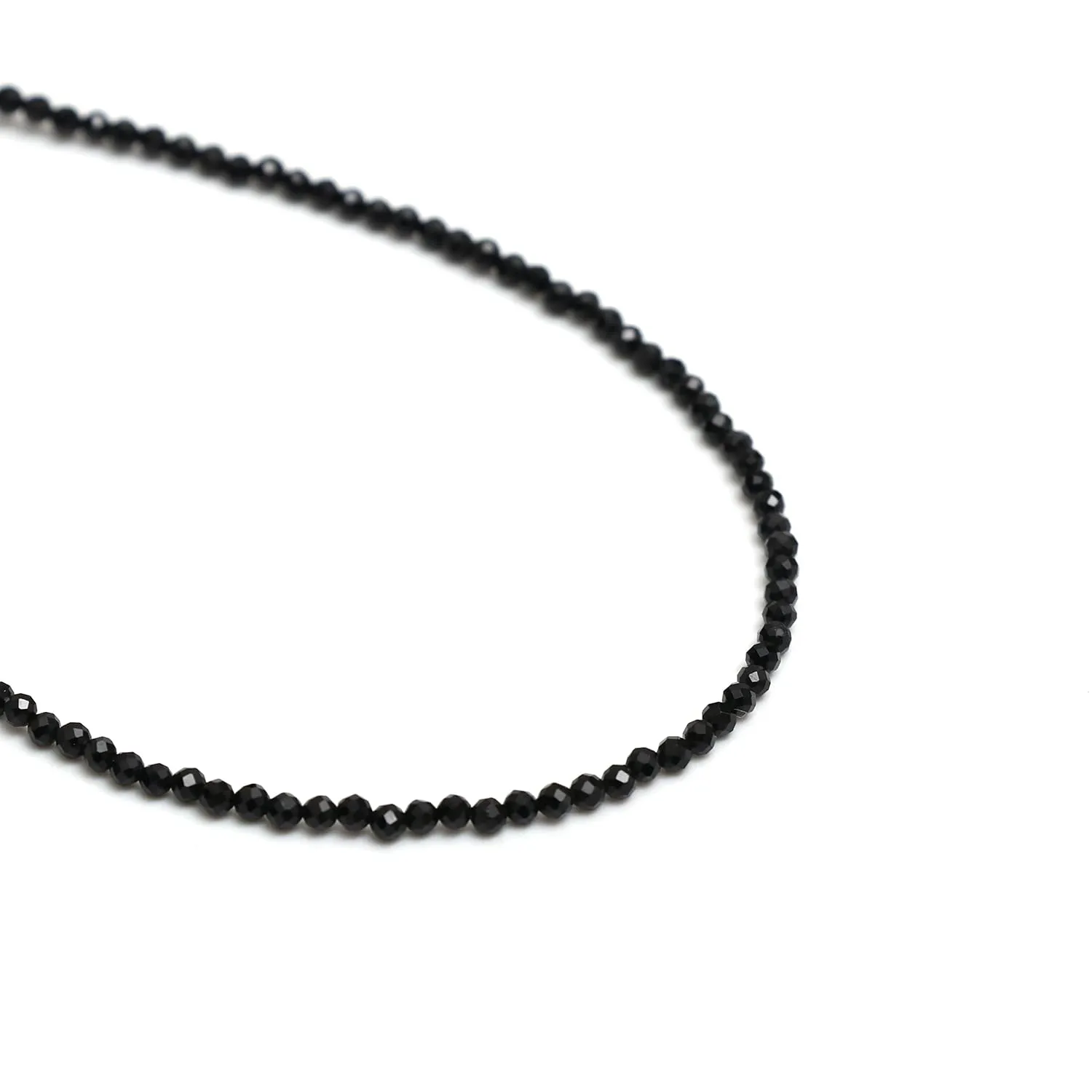 Gempires Black Tourmaline Gemstone Anklet Healing Crystal Beaded Jewelry Hypoallergenic 11 Inch Silver Plated Elegant Handmade Anklets For Women