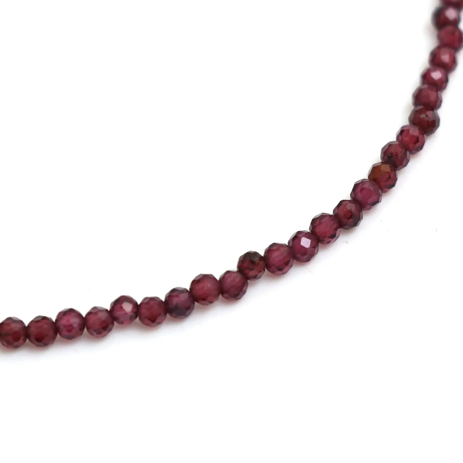 Gempires Red Garnet Beaded Anklet January Birthstone Jewelry Hypoallergenic 11 Inch Silver Plated Lightweight Gemstone Handmade Women Anklets