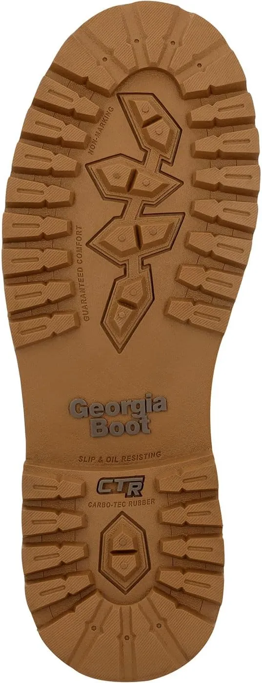 Georgia Boot Mens Core 37 6 Inch Steel Toe Work Safety Shoes Casual - Brown