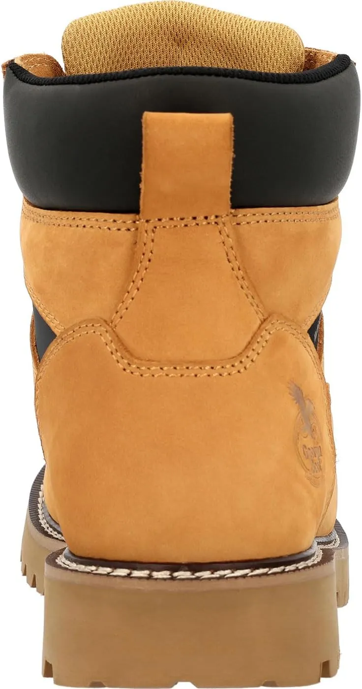 Georgia Boot Mens Core 37 6 Inch Steel Toe Work Safety Shoes Casual - Brown