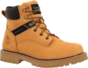 Georgia Boot Mens Core 37 6 Inch Steel Toe Work Safety Shoes Casual - Brown