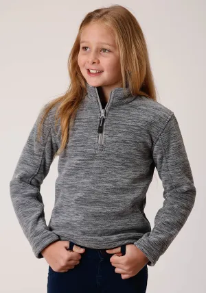 Girl's Grey Micro Fleece Jacket