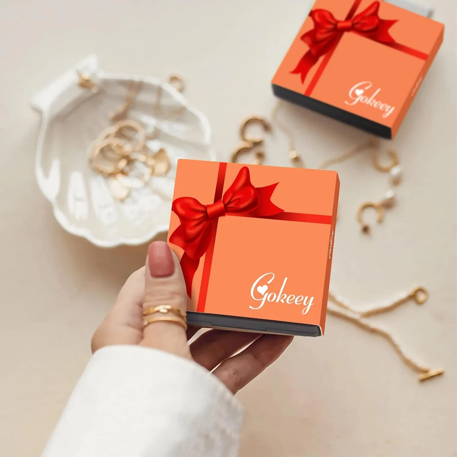 Gold Bracelets for Women Trendy,14K Real Gold Plated Dainty Stackable Paperclip Cuban Link Chain Bracelets,Cuff Bracelets Jewelry Set Adjustable 7" 2"