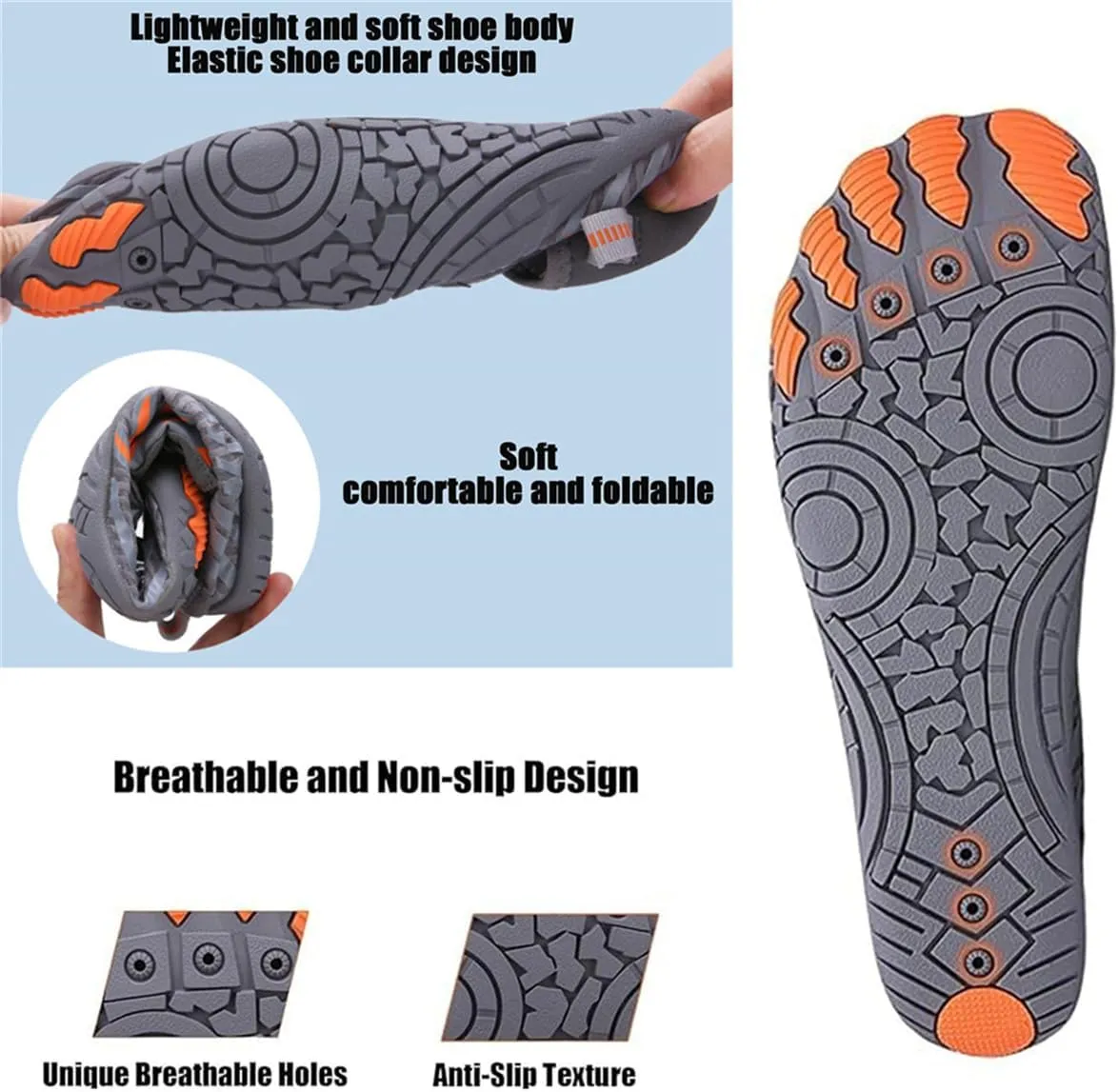Grounding Shoes with Copper, Grounded Barefoot Footwear for Women Men, Hike Barefoot Footwear Outdoor Waterproof Non-Slip