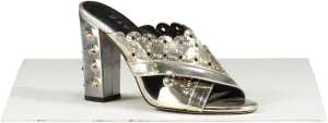 Havva Metallic Embellished Heeled Sandals UK 5 EU 38 