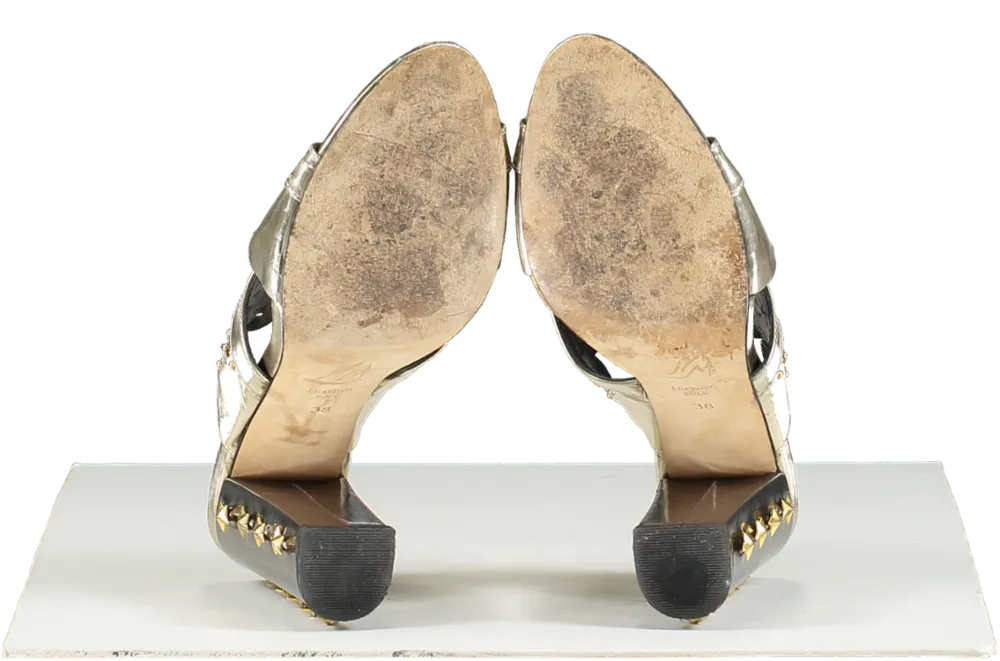 Havva Metallic Embellished Heeled Sandals UK 5 EU 38 