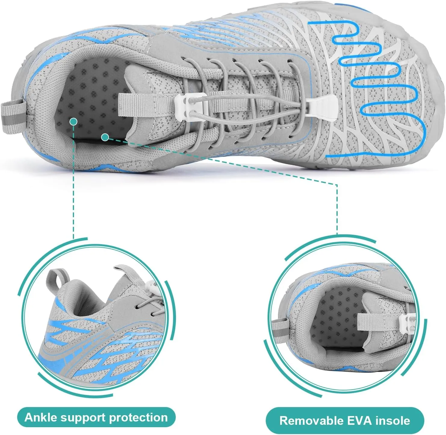 Hike Barefoot Shoes for Autumn Winter, Upgraded Thickened Minimalist Barefoot Shoes Women Men Non-Slip & Wide Toe Zero Drop Athletic Hiking Trail Running Shoe