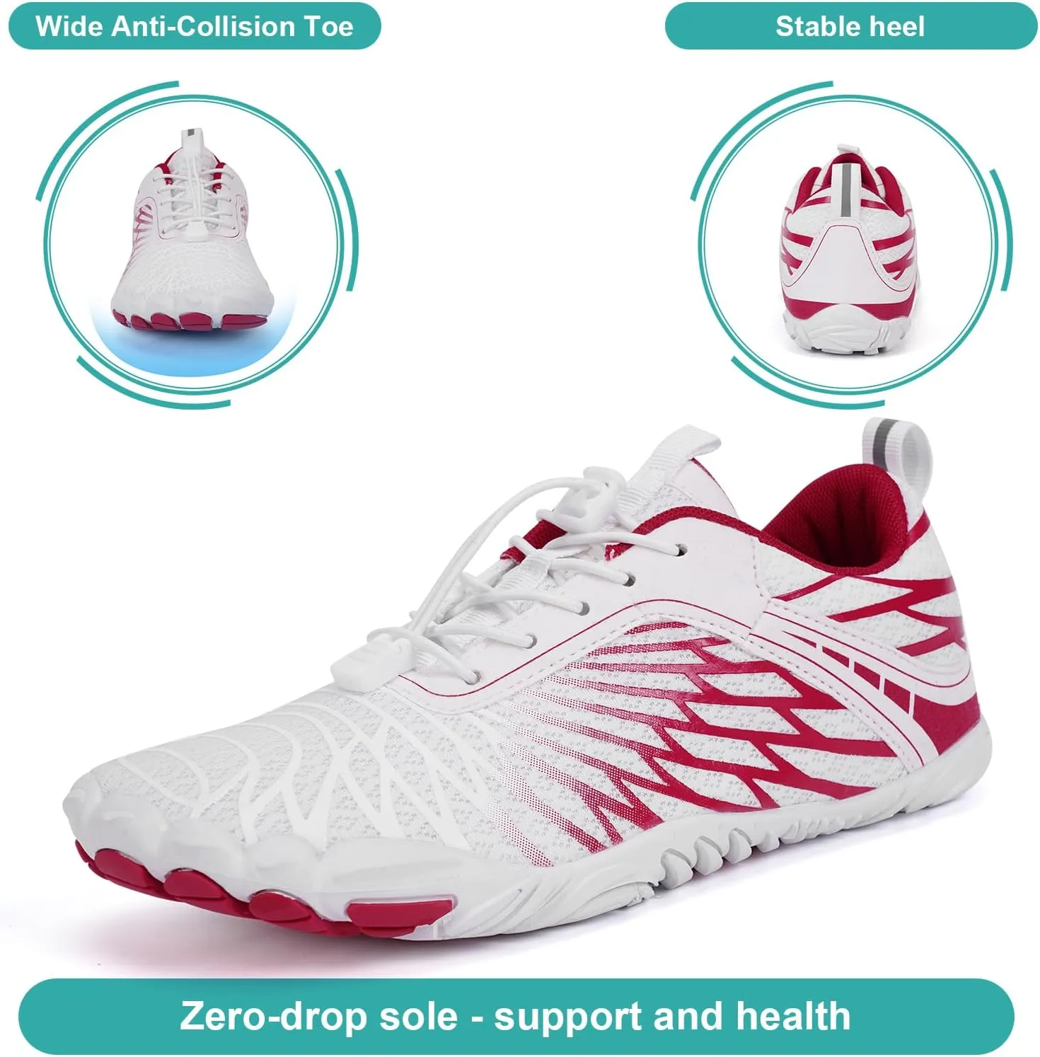 Hike Barefoot Shoes for Autumn Winter, Upgraded Thickened Minimalist Barefoot Shoes Women Men Non-Slip & Wide Toe Zero Drop Athletic Hiking Trail Running Shoe