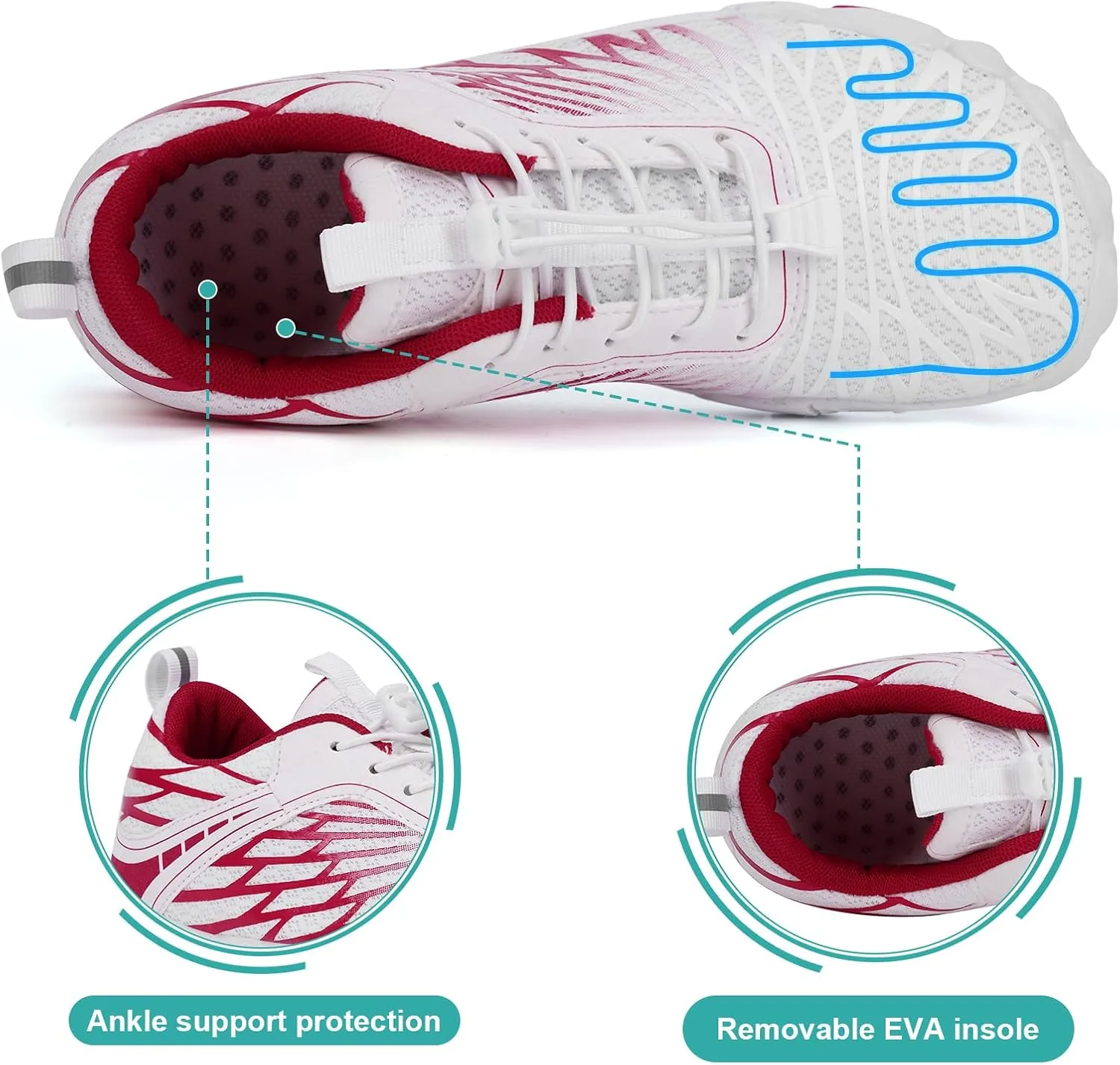Hike Barefoot Shoes for Autumn Winter, Upgraded Thickened Minimalist Barefoot Shoes Women Men Non-Slip & Wide Toe Zero Drop Athletic Hiking Trail Running Shoe