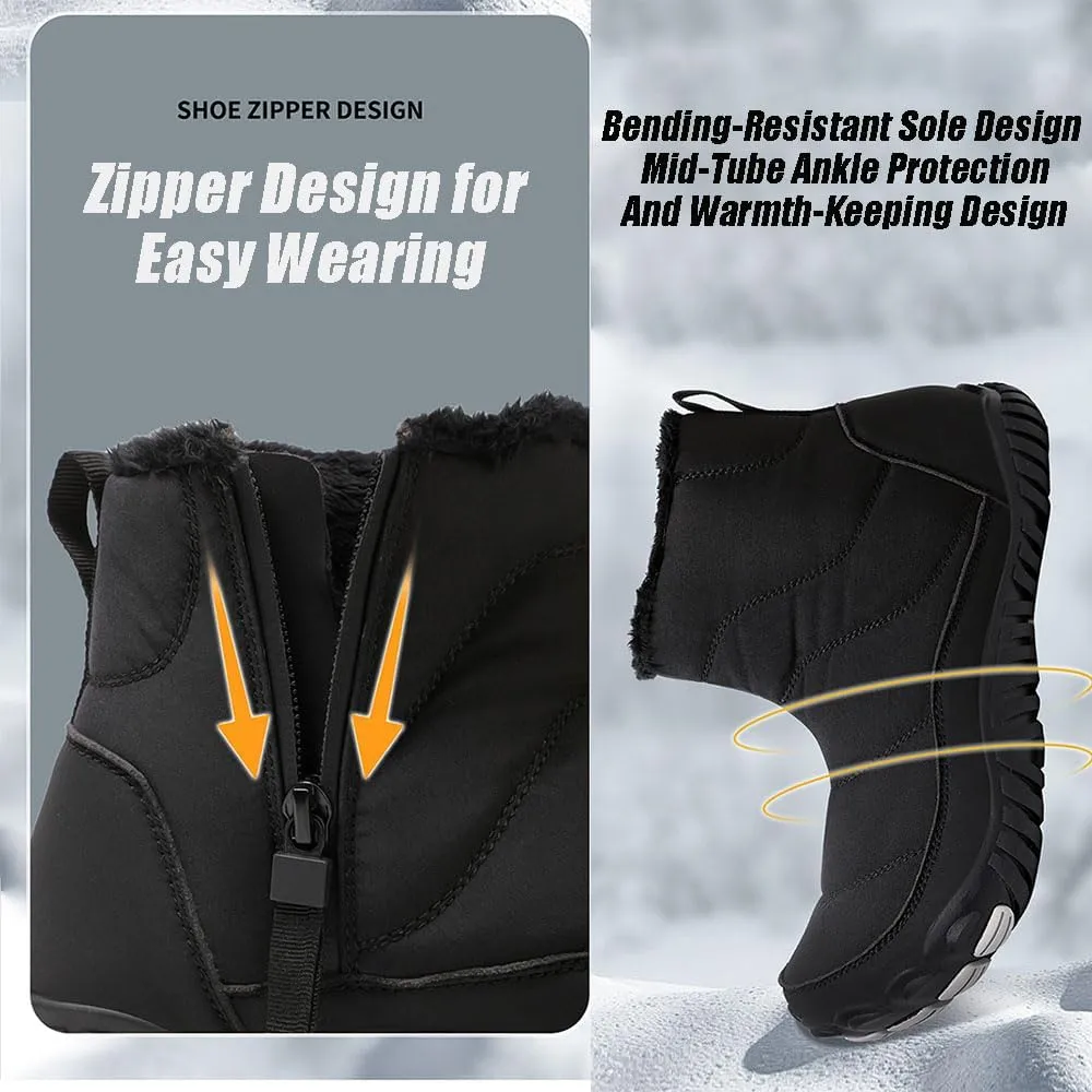 Hike Winter Footwear Barefoot Shoes Women, Winter Barefoot Shoes Wide Toe Box Men, Non-Slip & Waterproof Barefoot Boots Walking