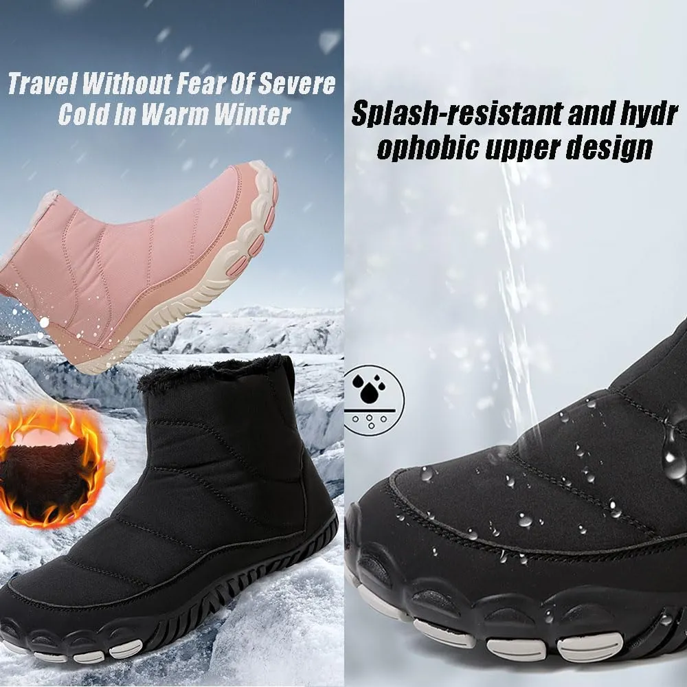 Hike Winter Footwear Barefoot Shoes Women, Winter Barefoot Shoes Wide Toe Box Men, Non-Slip & Waterproof Barefoot Boots Walking