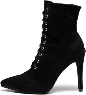 HIPPOSEUS Women's Latin Ballroom Dance Boots Ballroom Salsa Heel Ankle Dance Booties with Zipper,Model 7218