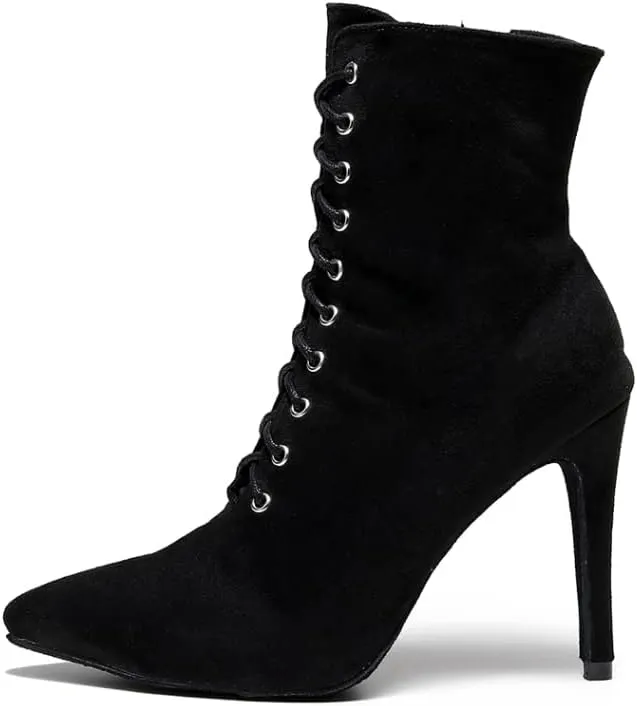 HIPPOSEUS Women's Latin Ballroom Dance Boots Ballroom Salsa Heel Ankle Dance Booties with Zipper,Model 7218