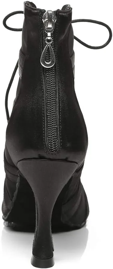 HIPPOSEUS Women's Latin Ballroom Dance Shoes Latin Salsa Ankle Dance Boots