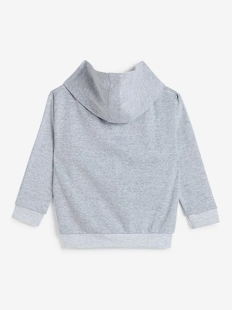 HOP Kids Grey Embossed Design Sweatshirt