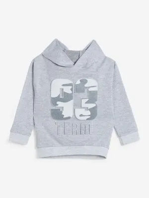 HOP Kids Grey Embossed Design Sweatshirt