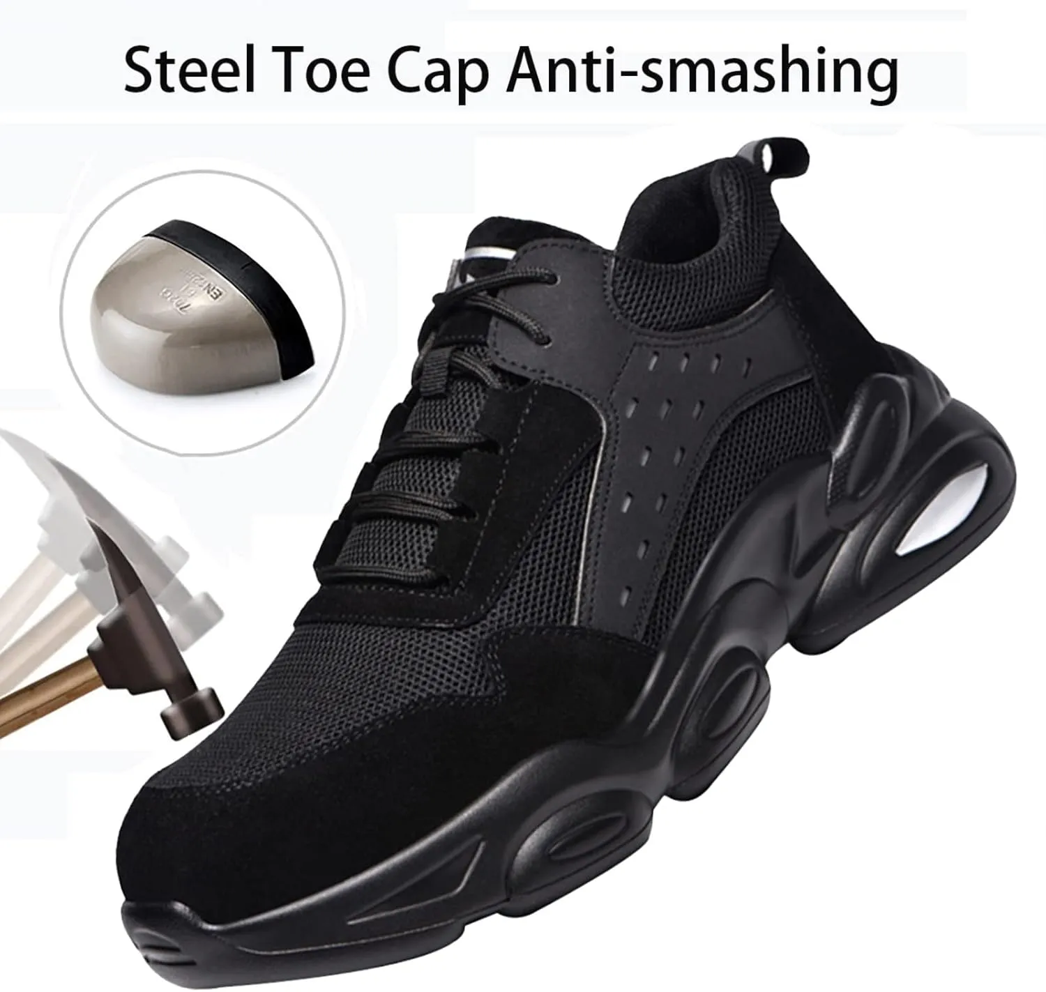 Indestructible Shoes for Women,for Industrial & Construction Site, Drivers, Factories, Kitchens, Gas Stations,