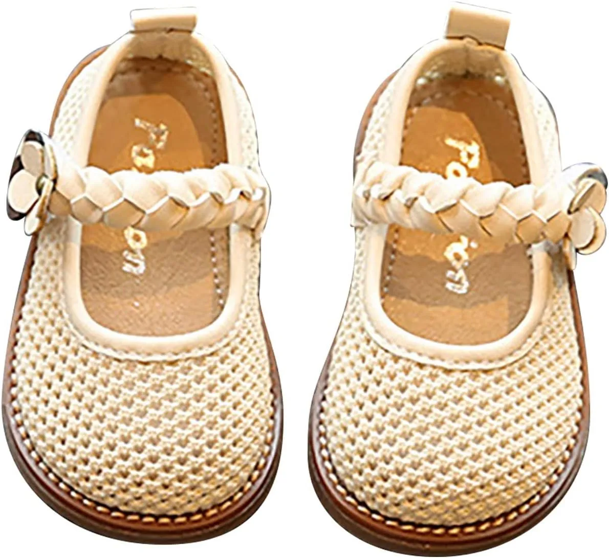 Infant Knitted Mary Jane Softy Dress Shoes Girls Lightweight School Uniform Party Flower Dress Flats Shoes