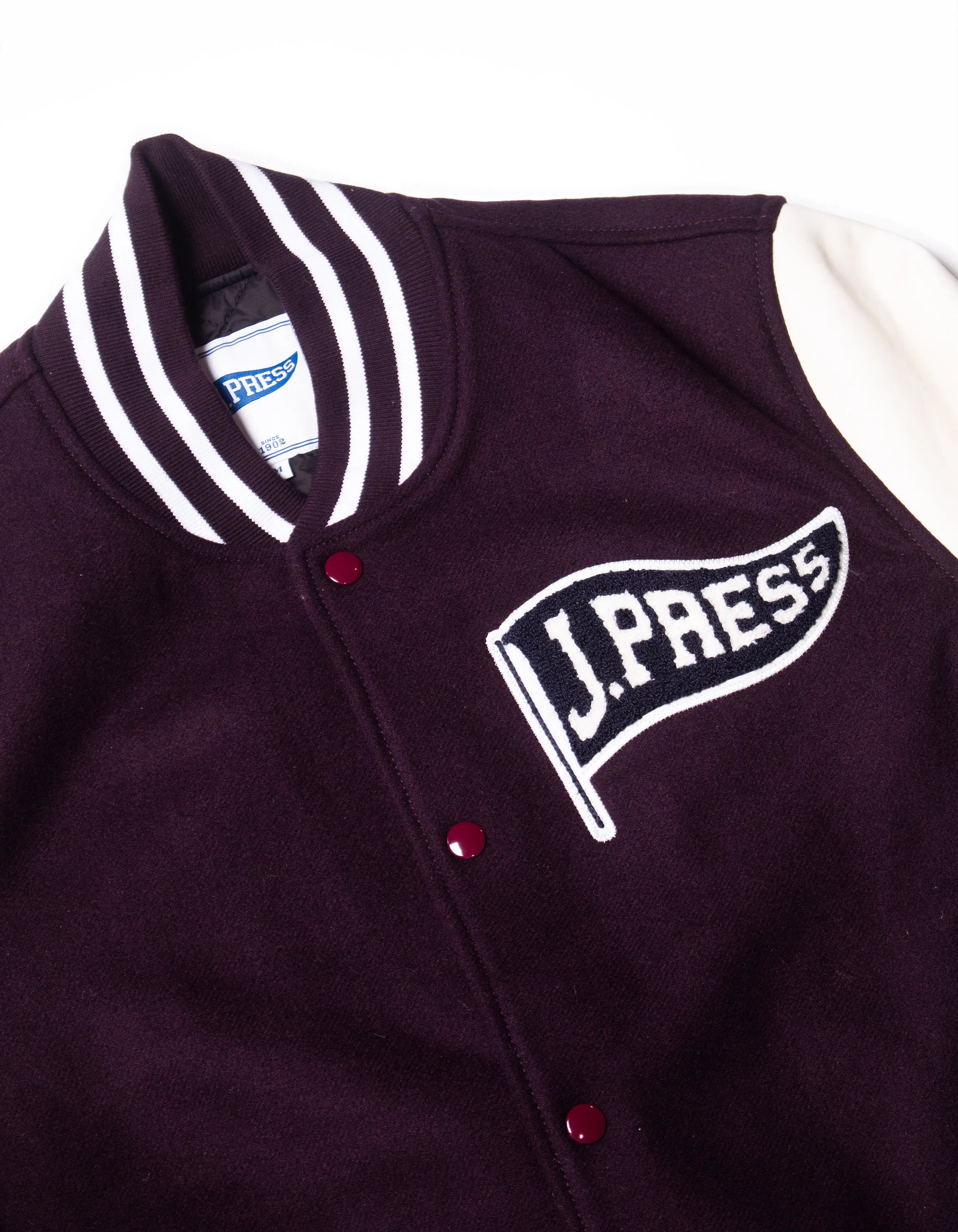 J. PRESS VARSITY JACKET - BURGUNDY