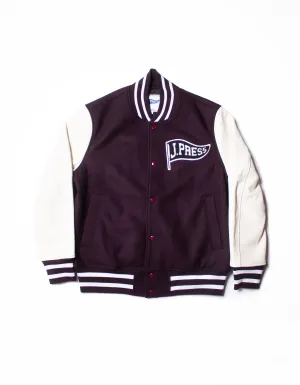 J. PRESS VARSITY JACKET - BURGUNDY