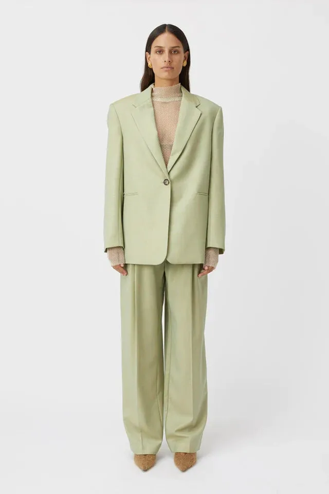 Jaccard Wool Blazer Lime Blue