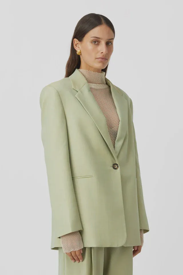 Jaccard Wool Blazer Lime Blue