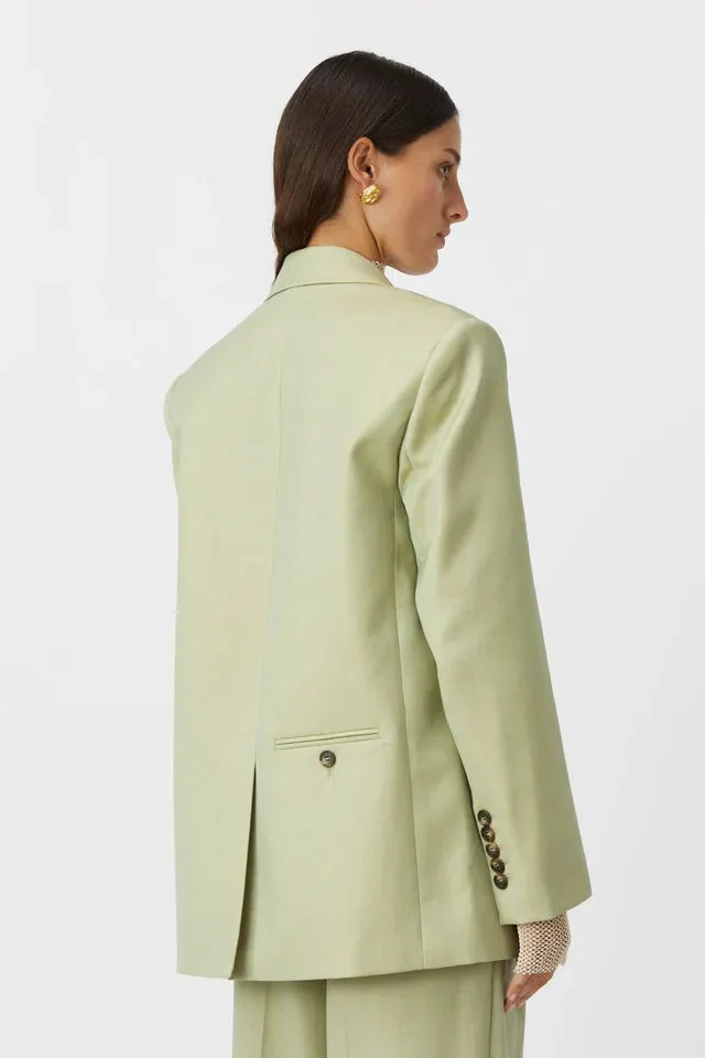 Jaccard Wool Blazer Lime Blue