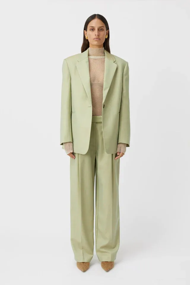 Jaccard Wool Blazer Lime Blue