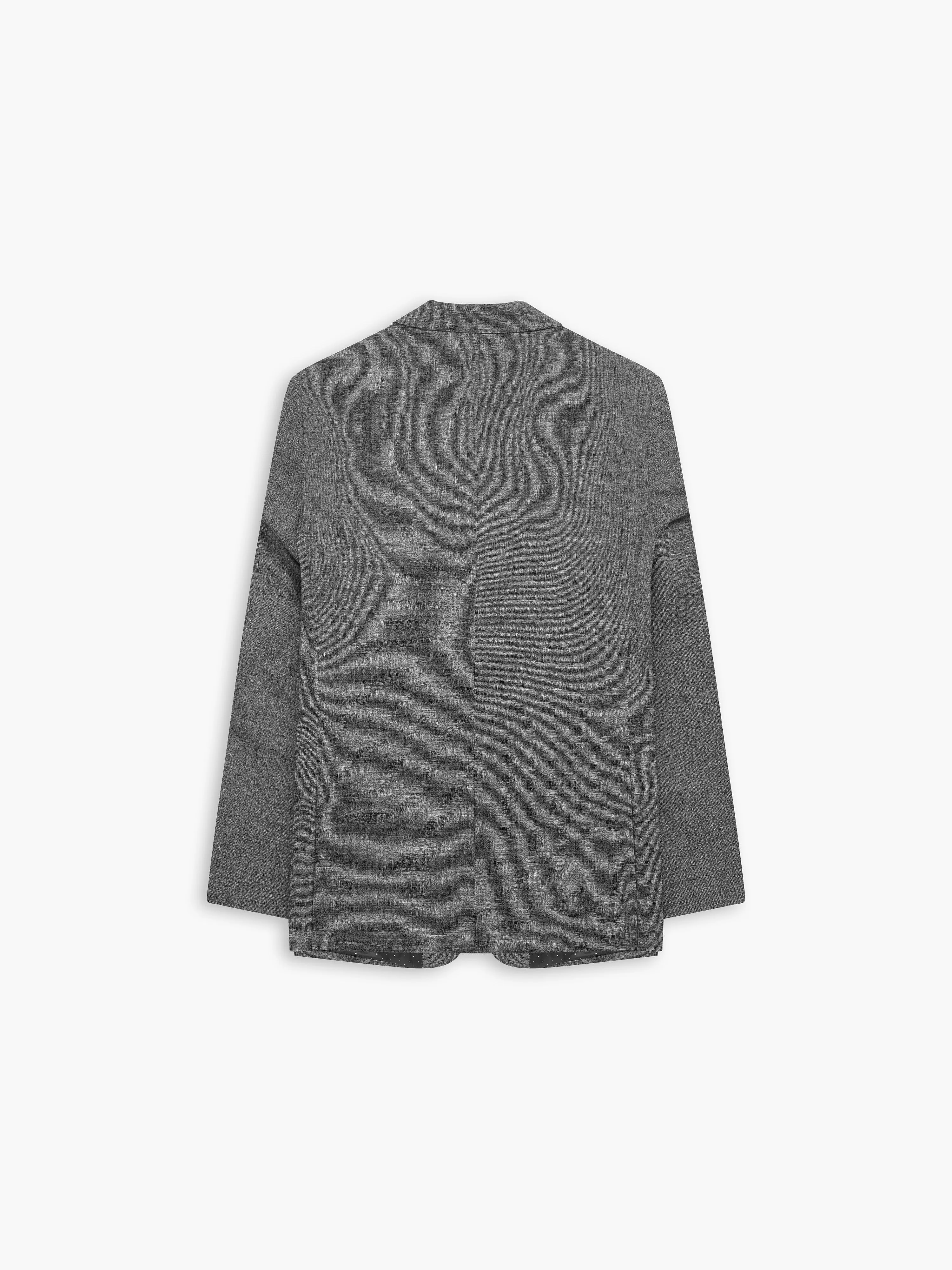 Jordan Polywool Skinny Grey Sharkskin Suit Jacket