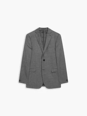 Jordan Polywool Skinny Grey Sharkskin Suit Jacket