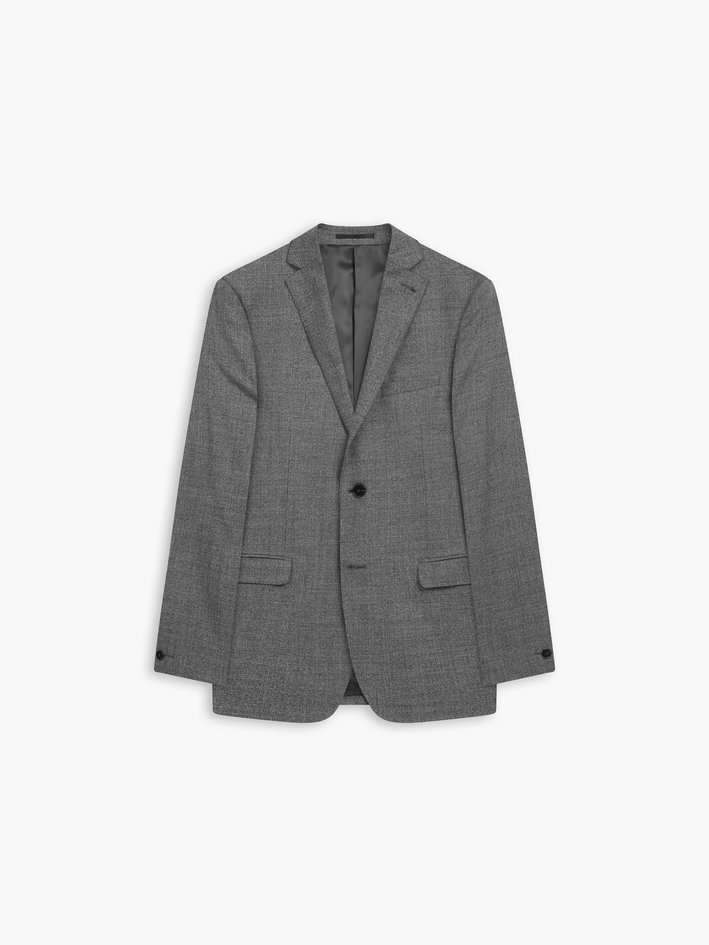 Jordan Polywool Skinny Grey Sharkskin Suit Jacket