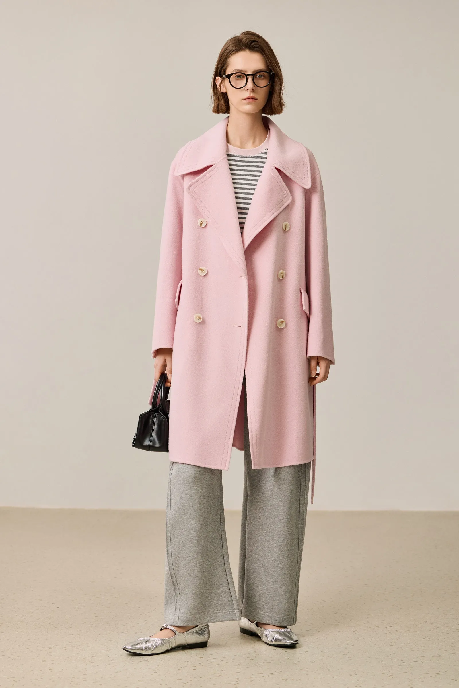 LILY Classic Double-Breasted Wool Coat
