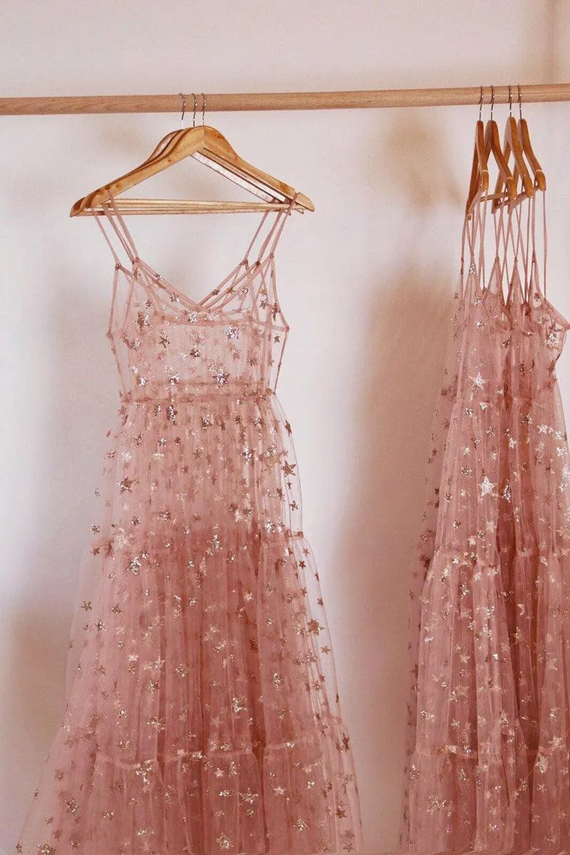 Long Sweet Tulle Stars Dress