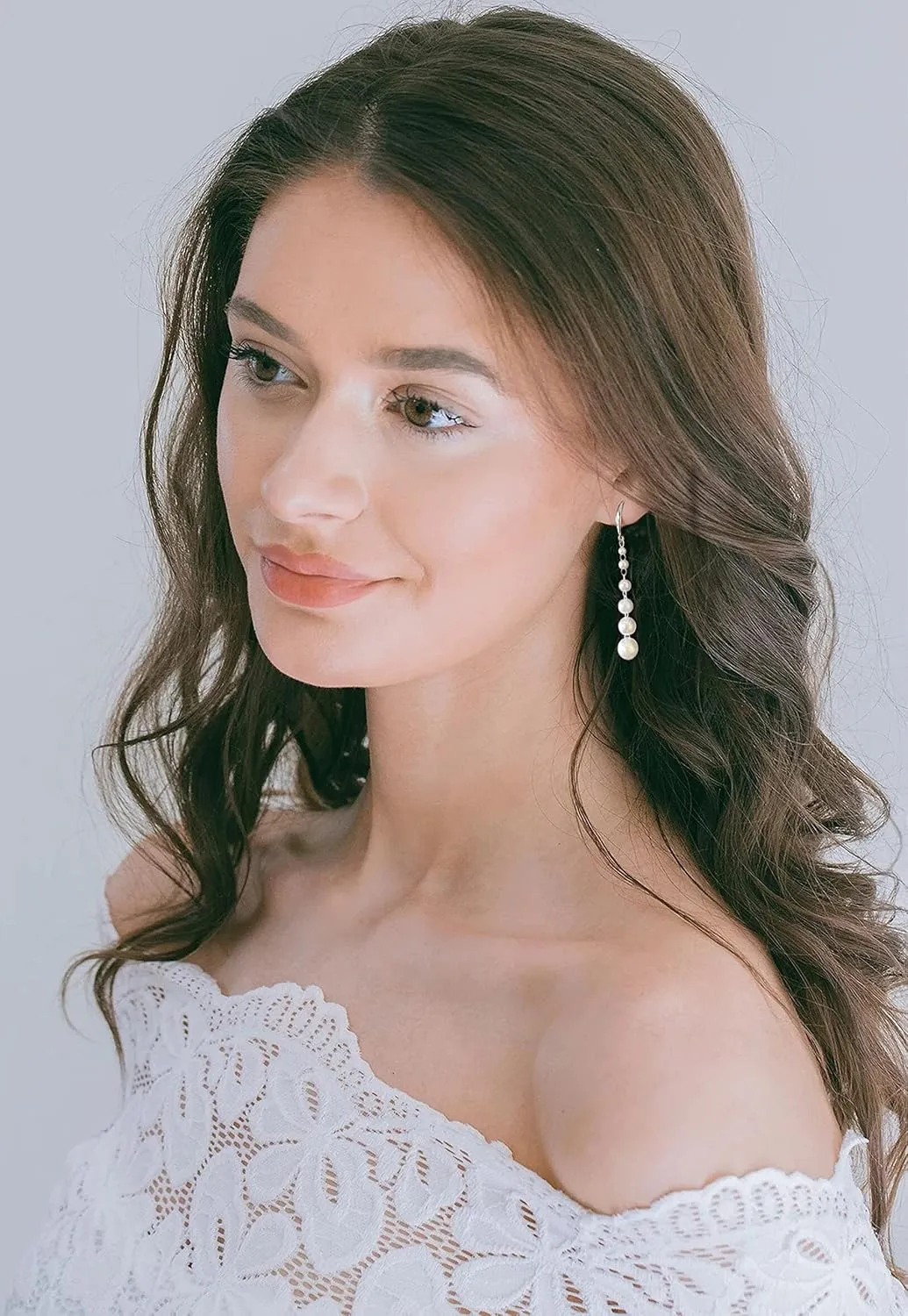 Long Tassel Pearl Earrings for Women 14K Gold Beads Chain Boho Statement Pearl dangling Jewelry for Bridal Wedding Gift