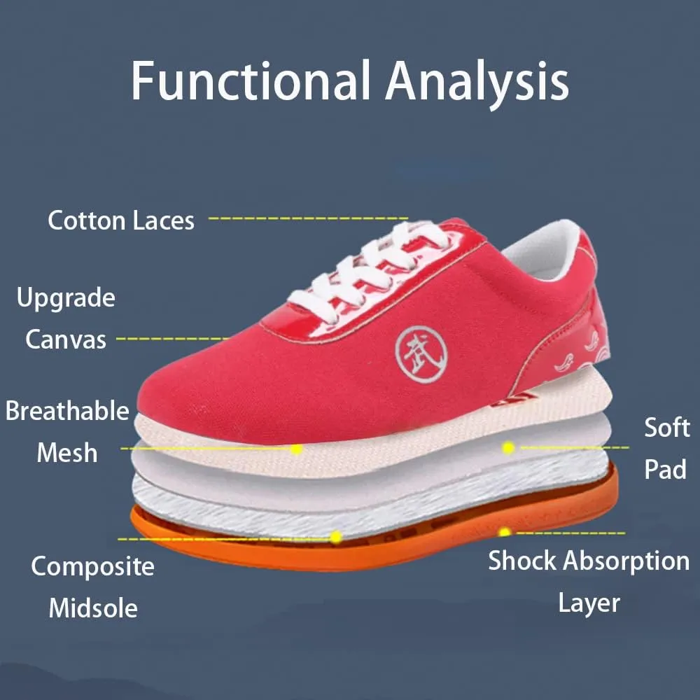Men Adults Chinese Tai-Chi Wu Shu Kung Fu Shoes,Slip-on Style, Casual,Suitable for Indoor/Outdoor use.