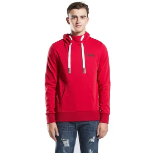 Men's  hooded Sweatshirt with High Neck Tunnel in cotton