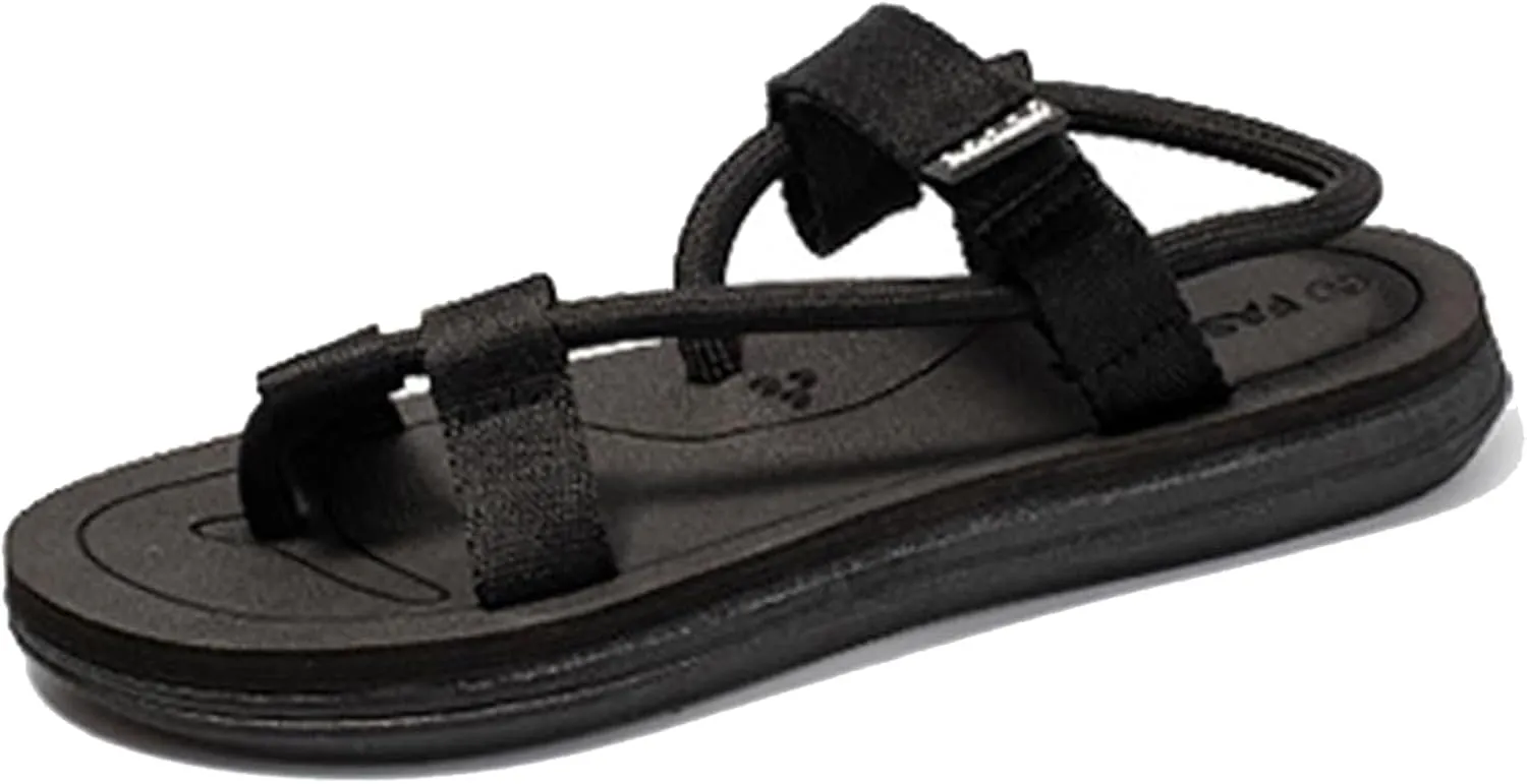 Men's Orthopedic Closed Toe Sandals Shoes, Outdoor Fashion Breathable Adjustable Cross Strap Bunion Corrector Sandals, Two Uses Toe Ring Style Beach Shoes, for Christmas Fathers Day