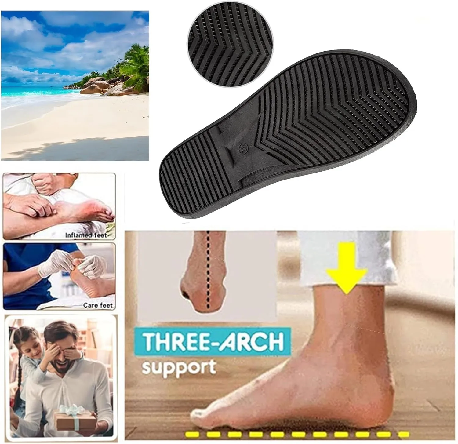 Men's Orthopedic Closed Toe Sandals Shoes, Outdoor Fashion Breathable Adjustable Cross Strap Bunion Corrector Sandals, Two Uses Toe Ring Style Beach Shoes, for Christmas Fathers Day