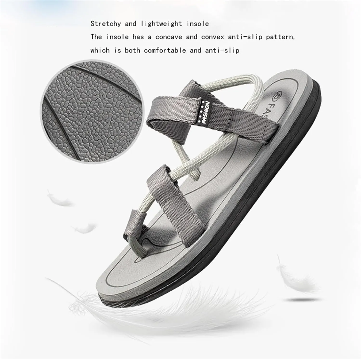 Men's Orthopedic Closed Toe Sandals Shoes, Outdoor Fashion Breathable Adjustable Cross Strap Bunion Corrector Sandals, Two Uses Toe Ring Style Beach Shoes, for Christmas Fathers Day