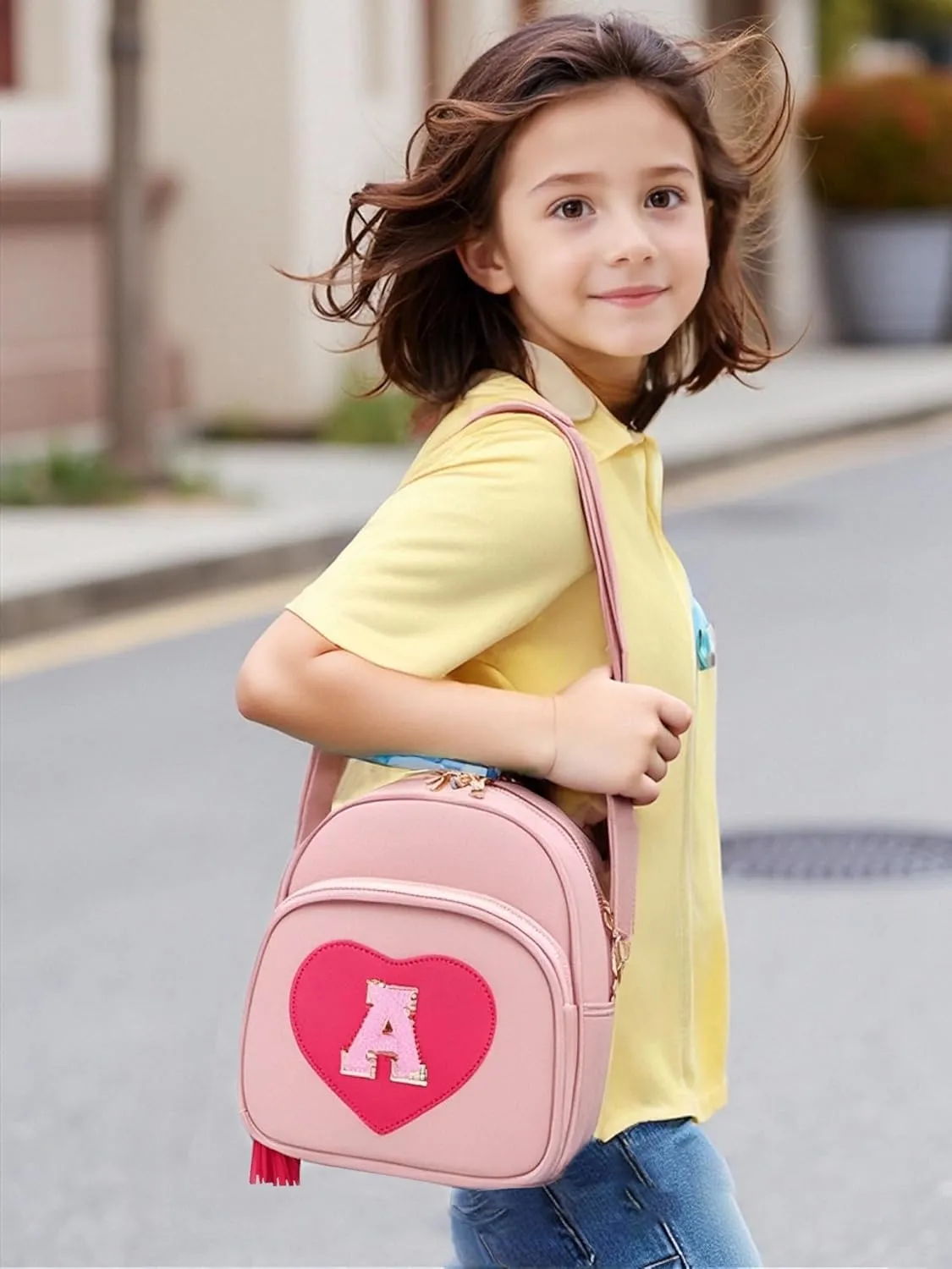 Mini Backpack for Girls Teens Women, Cute Kids Small Heart Backpack Purse Gift