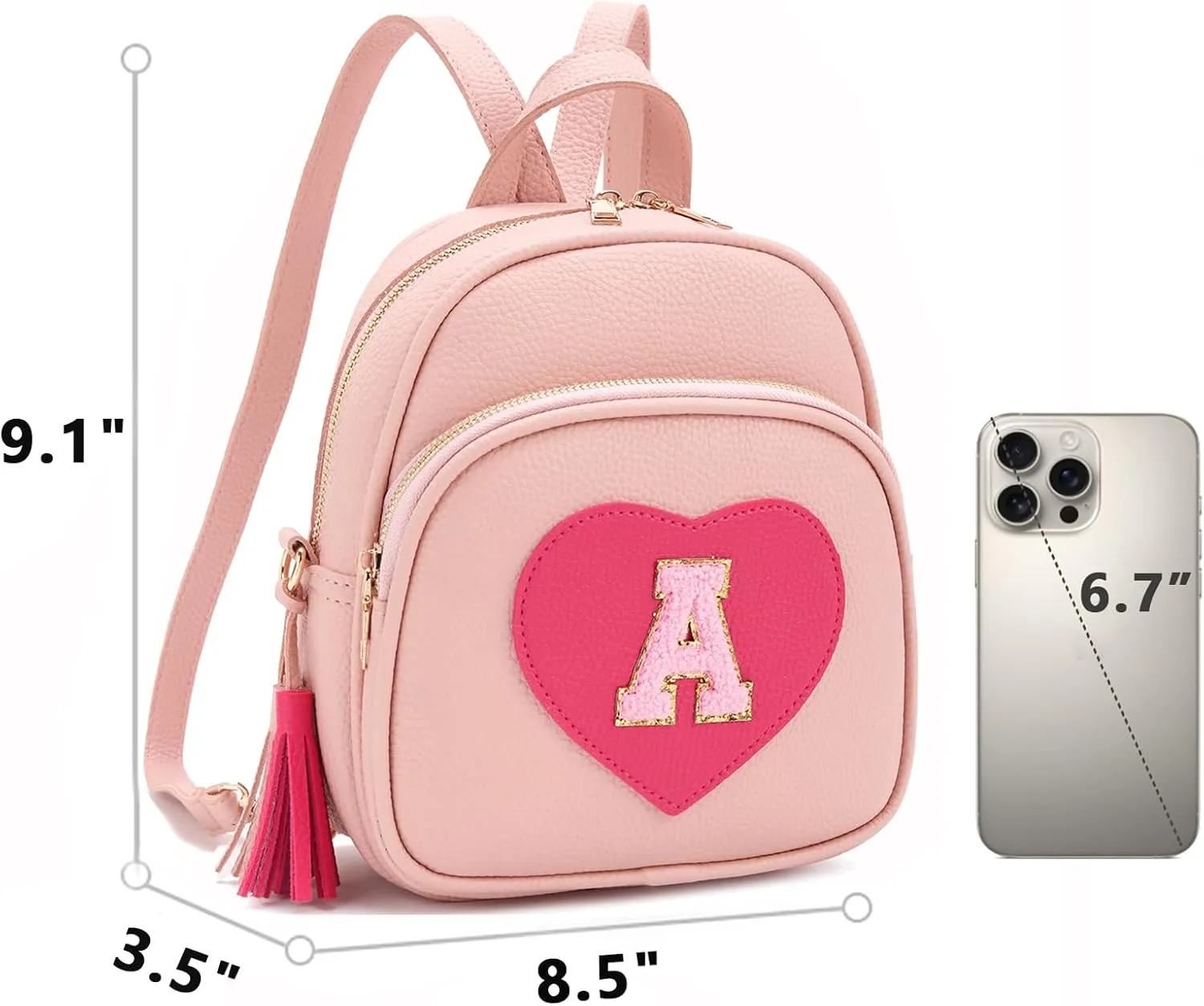 Mini Backpack for Girls Teens Women, Cute Kids Small Heart Backpack Purse Gift